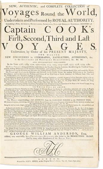Anderson, George (fl. 1784) James Cook (1728-1779) et alia. A New, Authentic and Complete Collection of Voyages Round the World, Undert